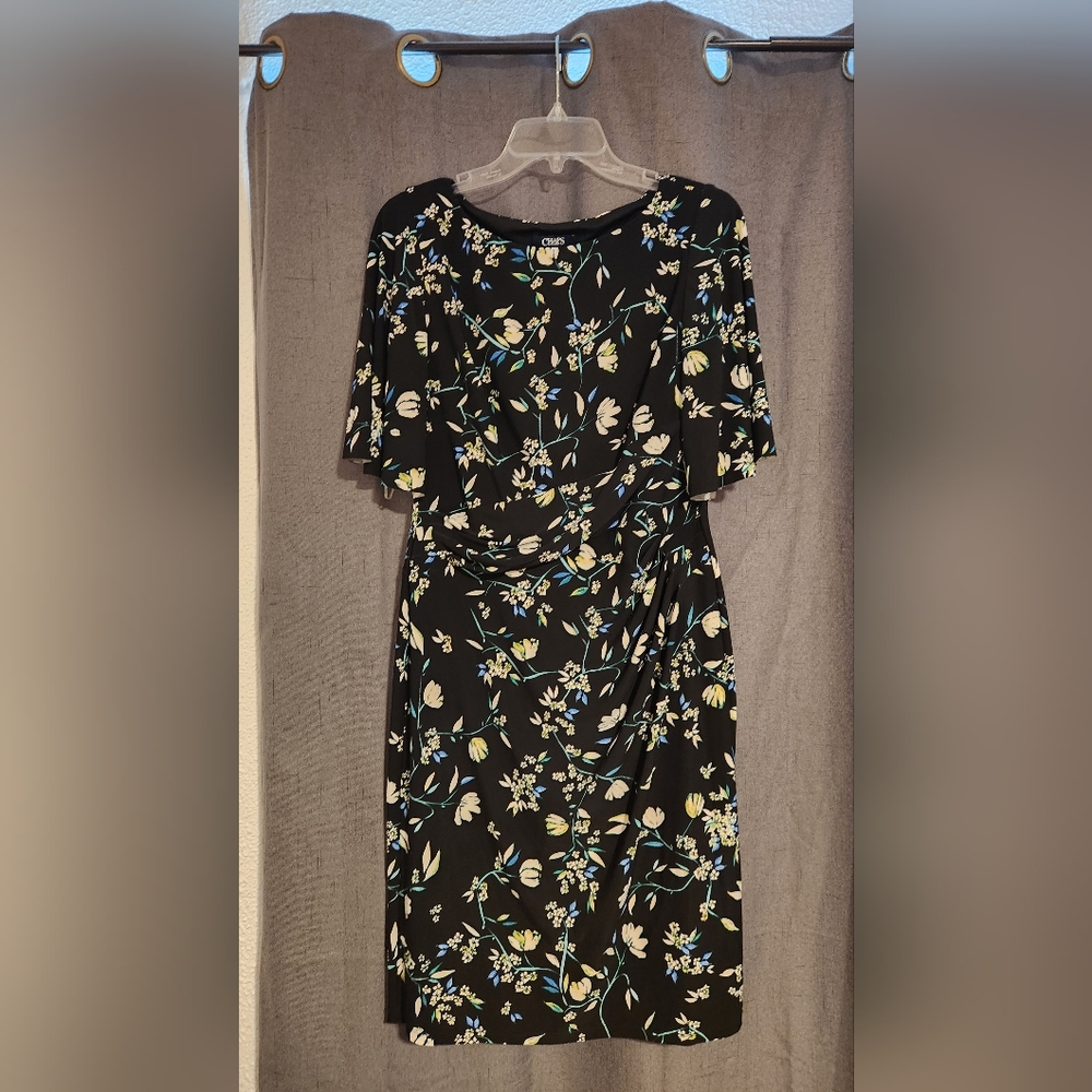Floral Black Dress